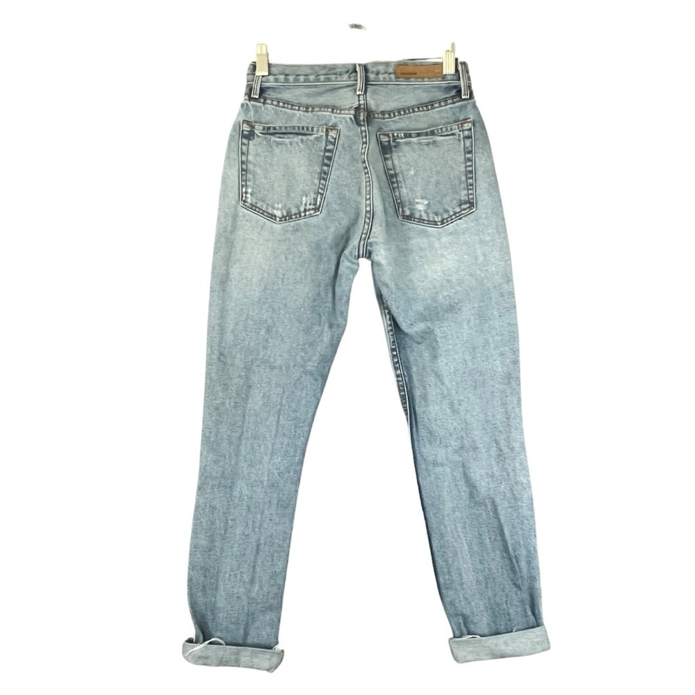 GRLFRND Karolina Denim Buttonfly Blue Jeans Distressed Destroyed Size 24 - Picture 4 of 11